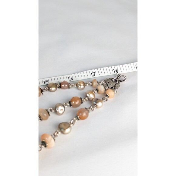 Stephen Dweck Vintage Necklace Triple Strand Smoky Quartz Sterling Silver Estate - Picture 7 of 10